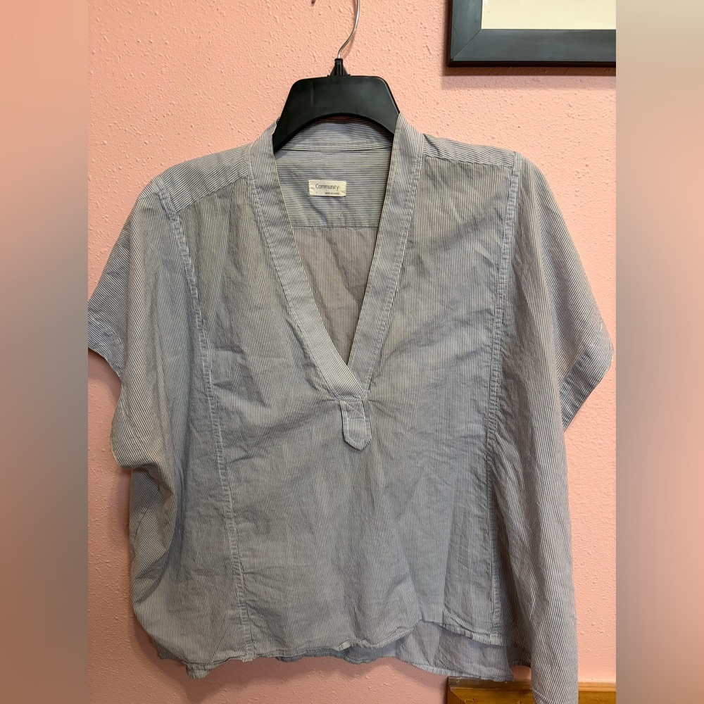 Aritzia Wilfred Community Striped Cotton Tunic size 3